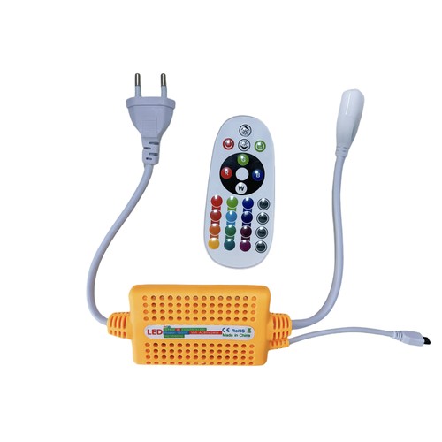 230V RGB CLIP-ON-kontroller - Inkl. ändkontakt, för 230V, minnesfunktion, infraröd fjärrkontroll, 100 m