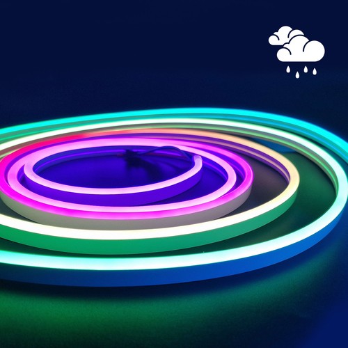 10m 16W/m Vattentät RGBIC Neon Flex strip - 24V DC, IP65, 96 LED per meter, 8x16