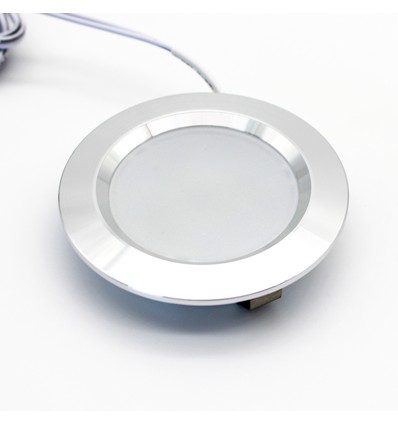 2,7W Ø6,8cm Reco68 möbelspot för inbyggnad RA92 - 12V DC, Hål: Ø5,5 cm, Mått: Ø6,8 cm, borstat stål