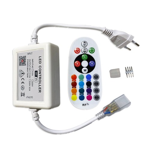 230V RGB WiFi Smart Home controller - Inkl. ändstycke, till 230V, minnesfunktion, soft start, max 20 m