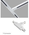 LEDlife T-koppling för skenspotlights - Vit, 1-fas, 1F3W