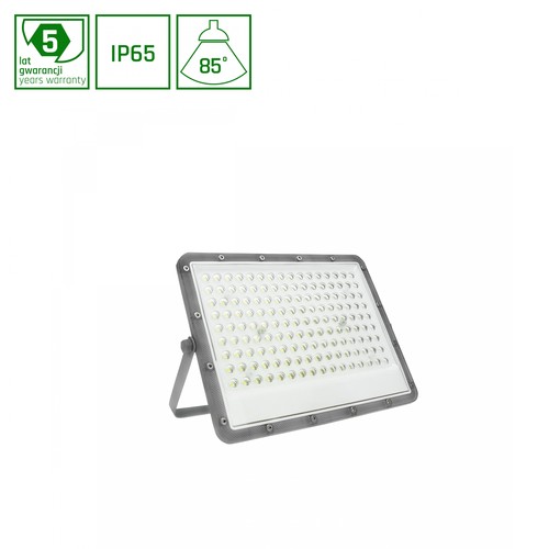 NOCTIS Max strålkastare 100W - kallvit, 230V, 85°, IP65, 294x215x30 mm, grå