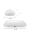 20W LED Technic lampa - IP54, IK07, 230V, Oval, 4000K, PIR-sensor, Spectrum