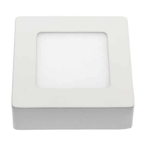 Algine Eco 6W - LED, fyrkantig, 230V, IP20, kallvitt, takpanel, vit ram, ytmontage