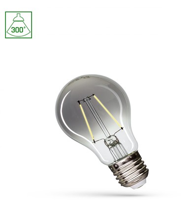 E27 2,5W LED lampa - A60, Modernshine, svart effekt, 150lm, 270°