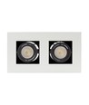Mirora GU10 - GU10, 250V, IP20, 255x145x85mm, Vit, Svart, Rektangel, Justerbar, Spot