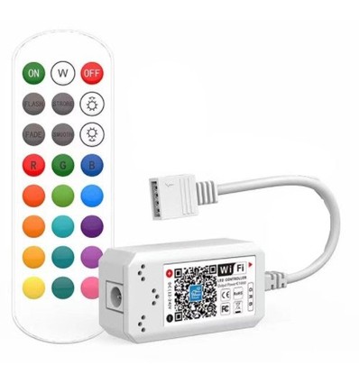 Smart Home RGB controller - Fungerar med Google Home, Alexa och smartphones, 12V (144W), 24V (288W)