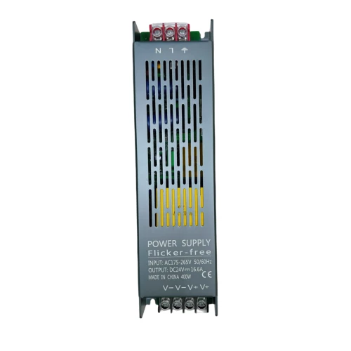 400W / 24V DC strömförsörjning - 16.6A, IP20, Flicker free