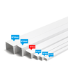 PVC Kabelkanal 40x25mm  - Vit, 2 meter med lim
