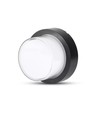 V-Tac 7W LED svart vägglampa - Rund, IP65 utomhusbruk, 230V, inkl. ljuskälla