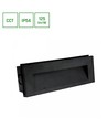 6W trappbelysning CCT - 3 ljusfärger, IP54, Svart, infälld, 23 x 8,4 x 5,2cm, 230V