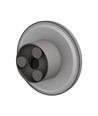 Spectrum Ø12cm CCT vägglampa - 9W, 3 ljusfärger, IP44 utomhus, grå, 230V
