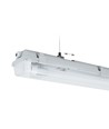 60cm 18W Limea H LED dubbelarmatur, genomkopplad - IP65 vattentät, inkl. 2x T8 LED-lysör