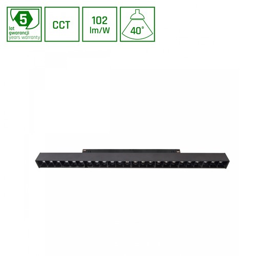 SHIFT Smart-Grid L Skena Ljus 404mm 22W 35° Svart CCT/Dim, Zigbee