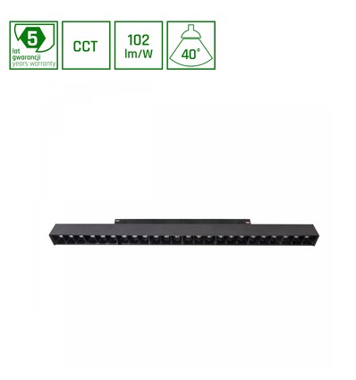 SHIFT Smart-Grid L Skena Ljus 404mm 22W 35° Svart CCT/Dim, Zigbee