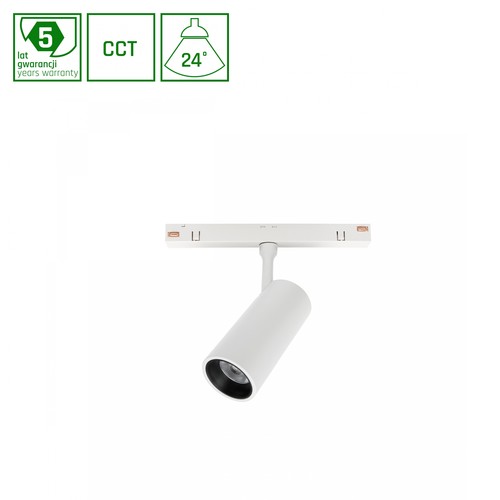 SYSTEM SHIFT SMART-SPOT S Skinne Ljus Ø35x142x106mm 6W 24° Vit CCT/Dim