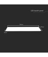 V-Tac 120x30 bakbelyst  LED panel - 40W, 4800lm, vit kant