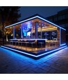 5 m. vattentät Blå Neon COB LED strip - 230V, IP67, 288 LED, 11,5W/m, kan klippas var 10cm
