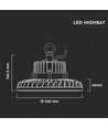 V-Tac 100W LED high bay - 0/1-10V Dimbar, Samsung LED chip, IP65, 5 års garanti