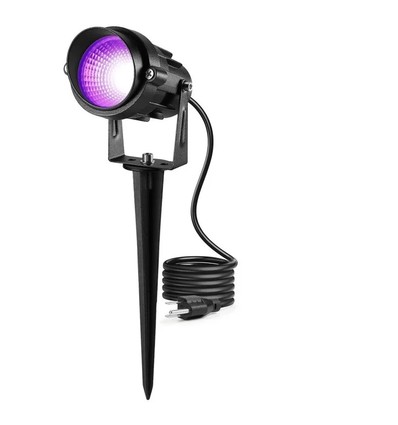 UV 395nm LED strålkastare - Svart, ultraviolett, 10W, IP65, 230V