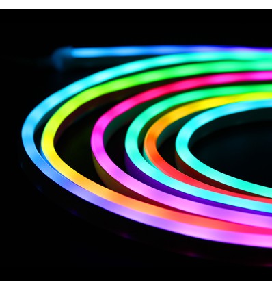 5m RGBIC Neon Flex komplett set 8x16 neonflex - USB, Bluetooth app, fjärrkontroll