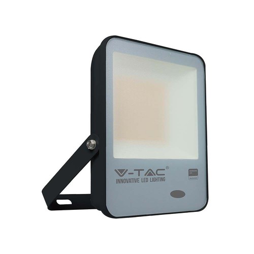 V-Tac 100W LED strålkastare - 100LM/W, inbyggd skymningssensor, arbetsarmatur, utomhusbruk