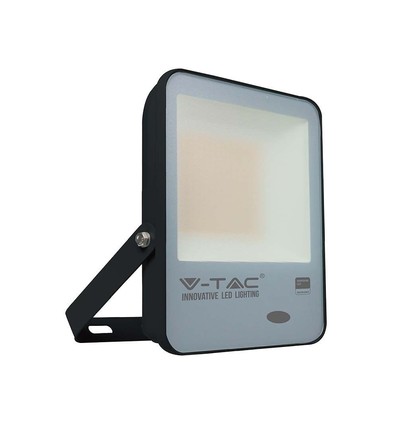 V-Tac 100W LED strålkastare - 100LM/W, inbyggd skymningssensor, arbetsarmatur, utomhusbruk