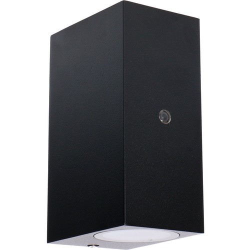 Los Angeles Utomhus Vägglampa m/Sensor, Up/Down, GU10, IP44 - Svart