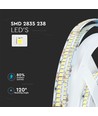 V-Tac 17W/m LED strip - 5m, 150lm/W, IP20, 24V, 238 LED per. meter
