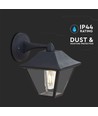 E27 Vägglampa - IP44 utomhus, svart, utan ljuskälla