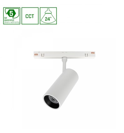 SHIFT CCT-Spot M - Ljus 44x157x178mm, 10W, 24°, Vit, CCT Switch