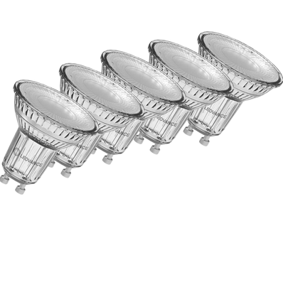 Outlet: LEDVANCE GU10 LED Lampa 4,3W i 2700K, 350Lm - 5-PACK
