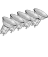Outlet: LEDVANCE GU10 LED Lampa 4,3W i 2700K, 350Lm - 5-PACK