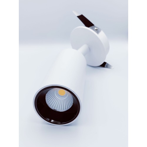LEDlife 12W infälld spotlight vit - Hål: Ø7,5 cm, Mått: Ø8 cm, Osram LED, RA90, 230V