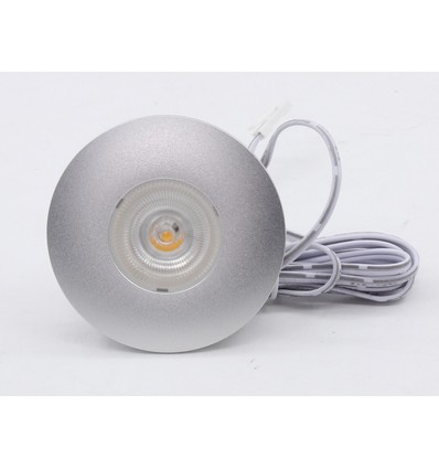 LEDlife Cabi68 köksbelysning - Hål: Ø5,5 cm, Mål: Ø6,8 cm, RA91, borstad stål, 2,5W, 12V DC