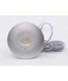 LEDlife Cabi68 köksbelysning - Hål: Ø5,5 cm, Mål: Ø6,8 cm, RA91, borstad stål, 2,5W, 12V DC