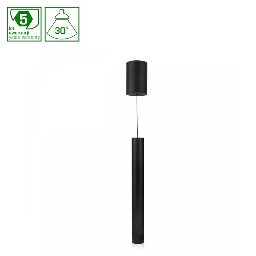 Hangit Multiväg 11W - Varm Vit 230V 30° IP20 48x400 Bas 80x115 Svart, Justerbar Höjd, Extra Svart Ring