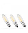 Jul ljuslampor E-10 - 10-55V/0,2W, varmvit, Spectrum, 3-pack
