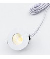 2W Ø3,8cm Focu38 möbelspotlight infälld RA92 - 12V DC, Hål: Ø3,5 cm, Mått: Ø3,8 cm, Mattvit