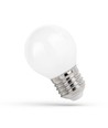 E27 1W LED klotlampa - G45, frostat glas
