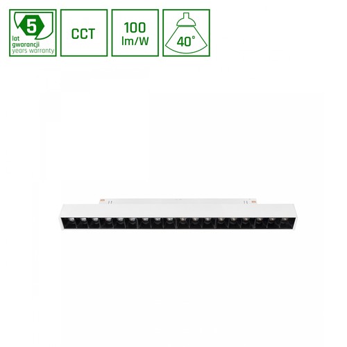System Shift Smart-Grid M skena Ljus 17W - 303mm, 35°, vit, CCT/dim