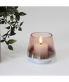 LED Blockljus, 2 st, flameffekt, vit - 5cm hög, Ø5cm, fungerar med fjärrkontroll, äkta stearin