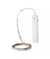 1m 2,4W/m stänksäker LED-strip - 6V DC, IP65, PIR-sensor, batteri, 30 LED per meter