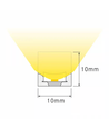5m AnyCut Neon Flex 10x10 Neutral vit LED strip - 8,5W/m, 12V, Ingen klippavstånd