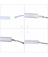 5m AnyCut Neon Flex 10x10 Röd LED strip - 8W/m, 12V, Ingen klippavstånd
