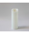 LED XL Blockljus 30cm hög, flameffekt, vit - Ø10cm, 30cm hög, fungerar med fjärrkontroll, timer, äkta stearin