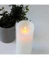 LED XL Blockljus 22,5 cm hög, flameffekt, vit - Ø10 cm, 22,5 cm hög, fungerar med fjärrkontroll, timer, äkta stearin