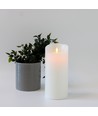 LED XL Blockljus 22,5 cm hög, flameffekt, vit - Ø10 cm, 22,5 cm hög, fungerar med fjärrkontroll, timer, äkta stearin