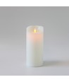 LED XL Blockljus 22,5 cm hög, flameffekt, vit - Ø10 cm, 22,5 cm hög, fungerar med fjärrkontroll, timer, äkta stearin