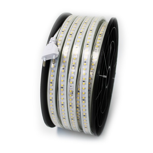 50m Arbetsljus 230V LED-strip - IP65, 120 LED/m, 4,8W/m, 480 lm/m
